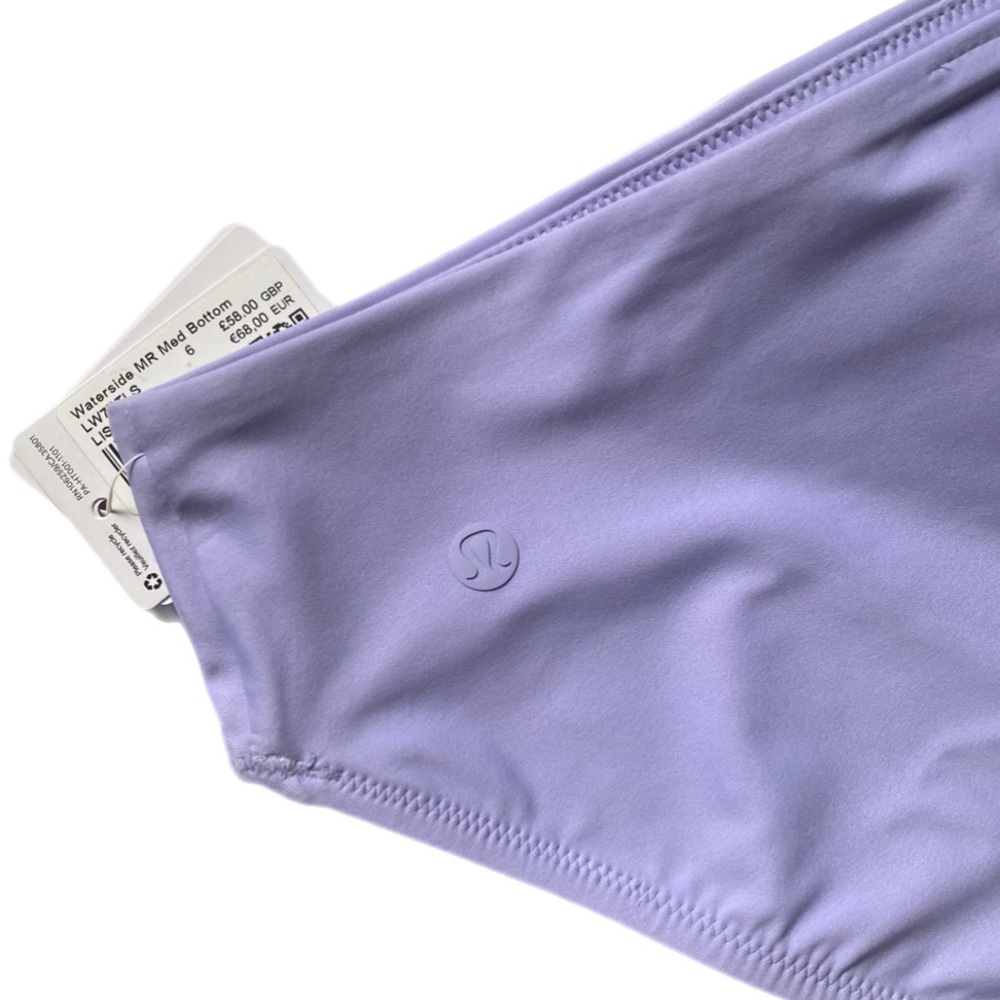 Lululemon Waterside Swim Bottom Medium Rise and Medium Coverage Lavender Size 6